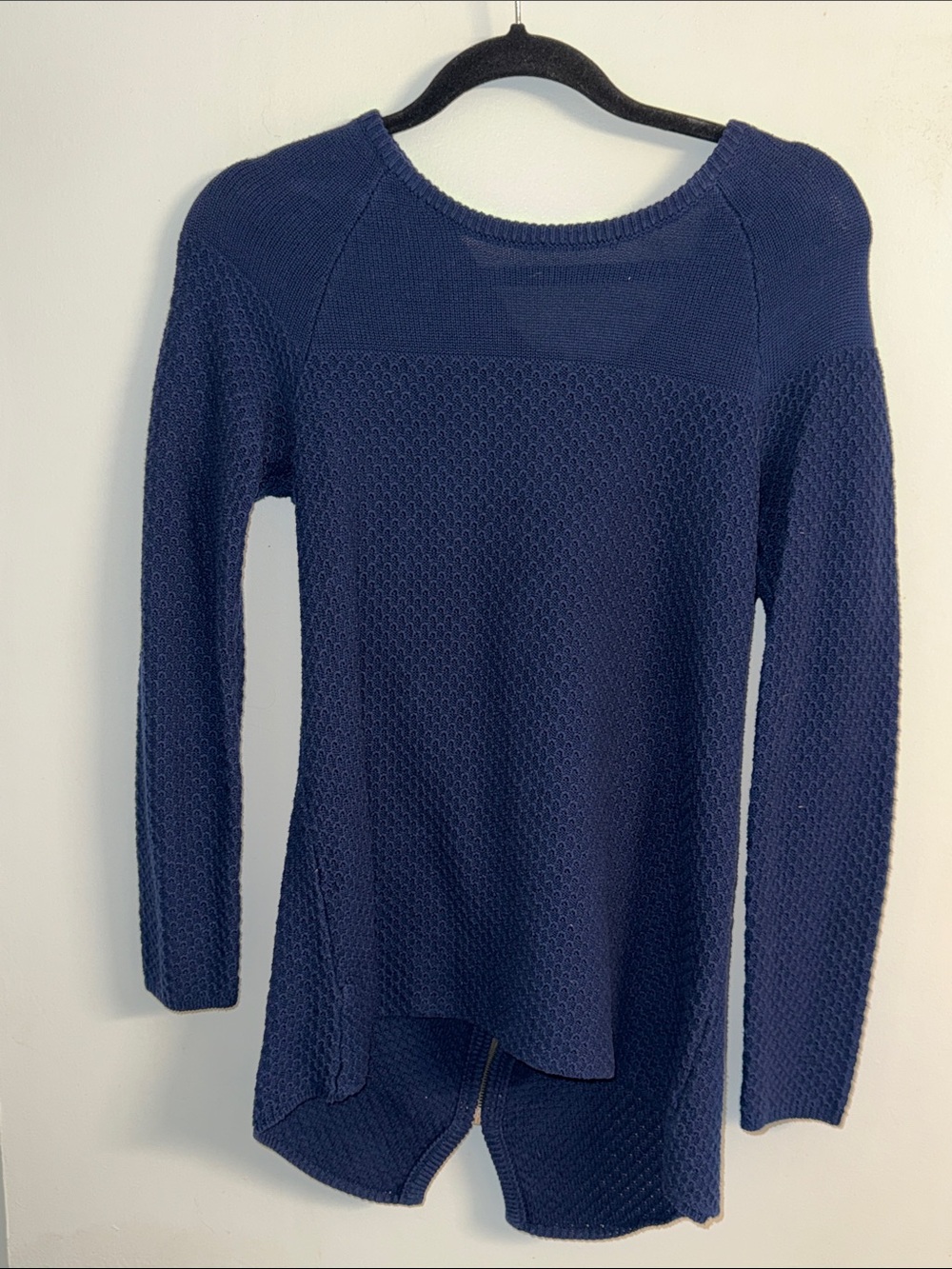 Signature Studio Navy Textured Scoop-Neck Knit Sweater